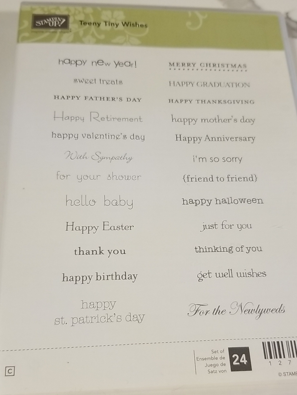 Stampin' Up! Teeny Tiny Wishes Clear Stamp Set
